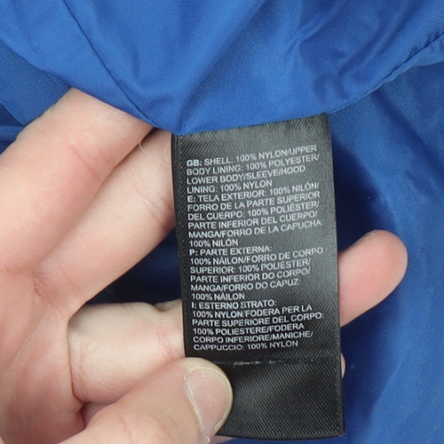 The North Face Men's Blue Waterproof Hooded Parka Jacket Size L