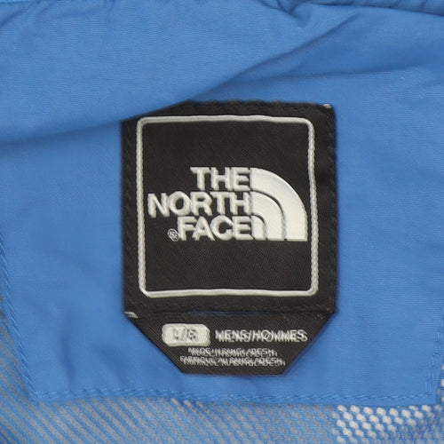 The North Face Men's Blue Waterproof Hooded Parka Jacket Size L