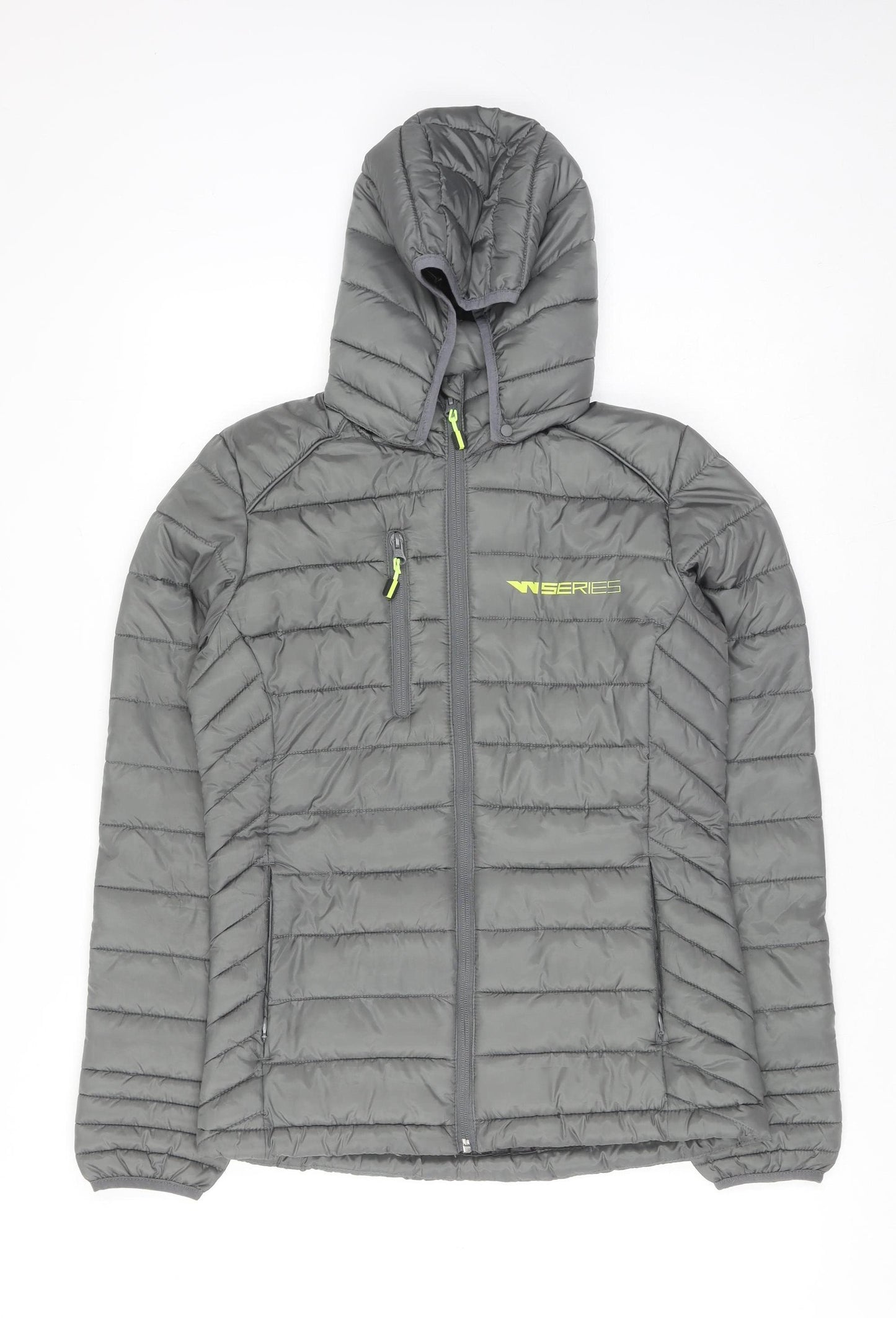 Clique Men's Grey Hooded Puffer Jacket S 36 Insulated Polyester