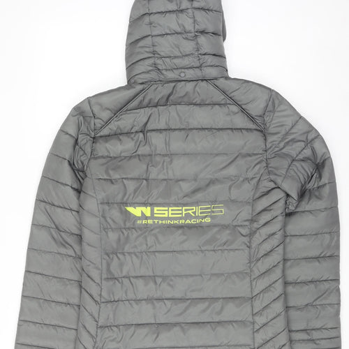 Clique Men's Grey Hooded Puffer Jacket S 36 Insulated Polyester