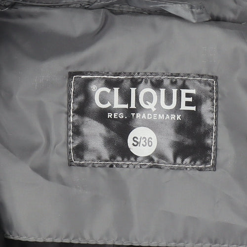 Clique Men's Grey Hooded Puffer Jacket S 36 Insulated Polyester
