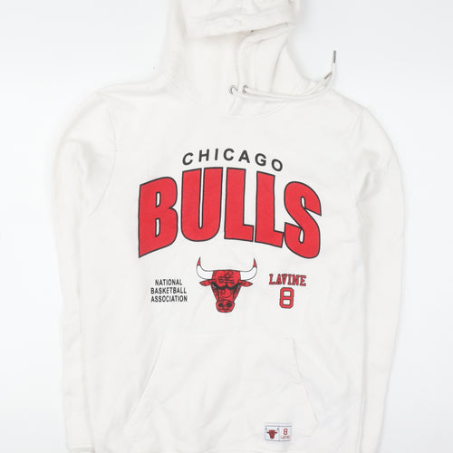 Primark NBA Chicago Bulls White Men's M Pullover Hoodie