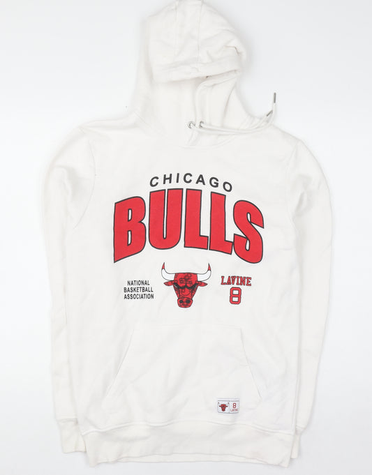 Primark NBA Chicago Bulls White Men's M Pullover Hoodie