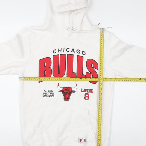 Primark NBA Chicago Bulls White Men's M Pullover Hoodie