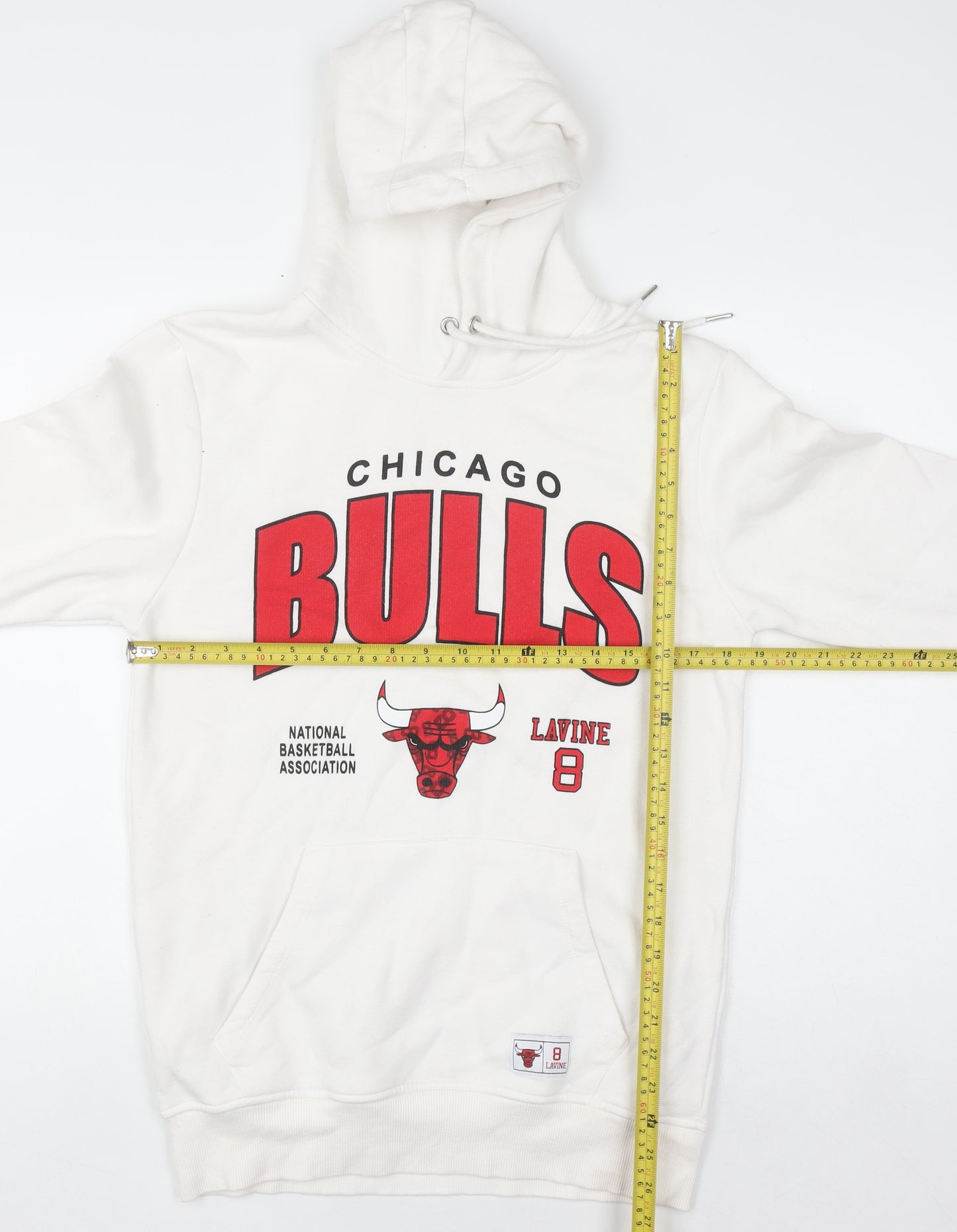 Primark NBA Chicago Bulls White Men's M Pullover Hoodie