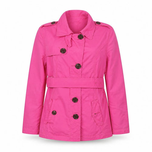 Marks and Spencer Women's Pink Cotton Belted Trench Coat Size 12