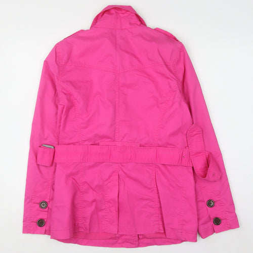 Marks and Spencer Women's Pink Cotton Belted Trench Coat Size 12