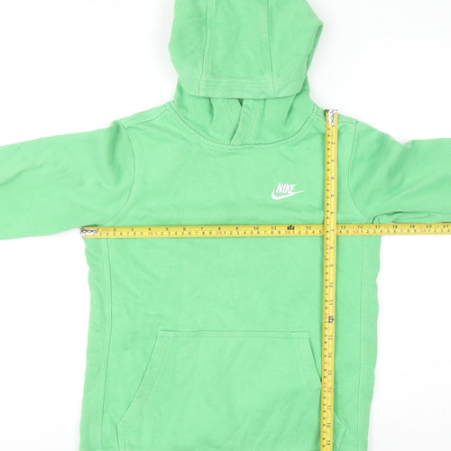Nike Boys Green Pullover Hoodie Size L 147-158cm Cotton Blend