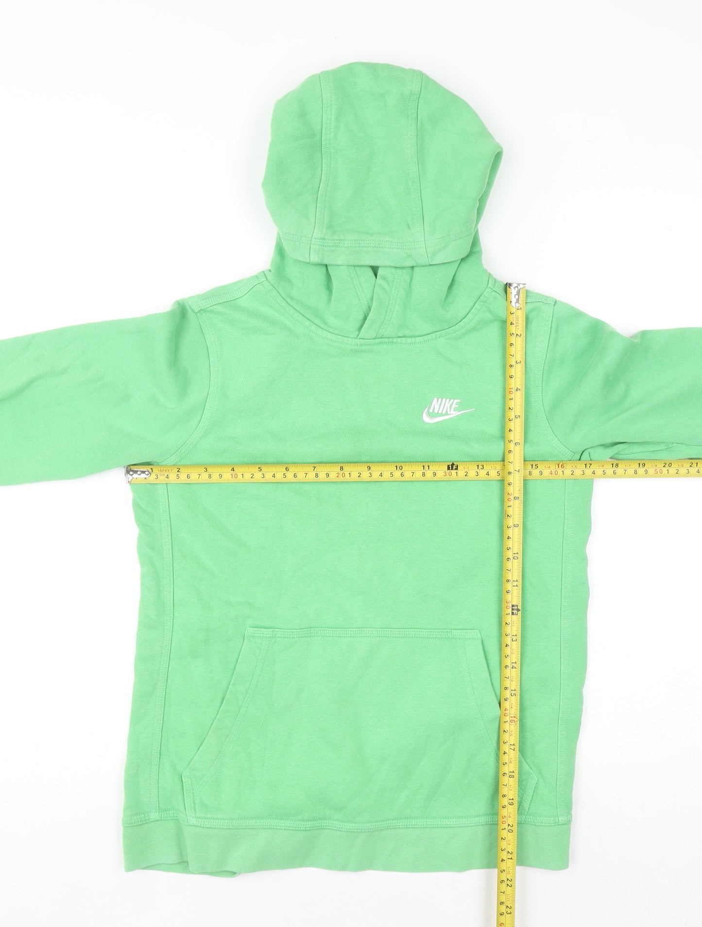 Nike Boys Green Pullover Hoodie Size L 147-158cm Cotton Blend