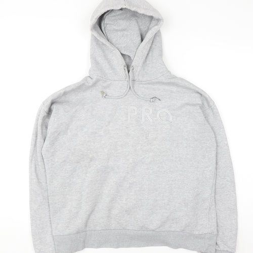 USA Pro Women's Grey Pullover Hoodie UK 14 Cotton Blend Sportswear