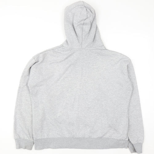 USA Pro Women's Grey Pullover Hoodie UK 14 Cotton Blend Sportswear