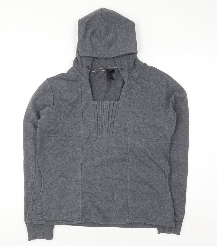 Golddigga Women's Grey Pullover Hoodie Size 14 Cotton Blend