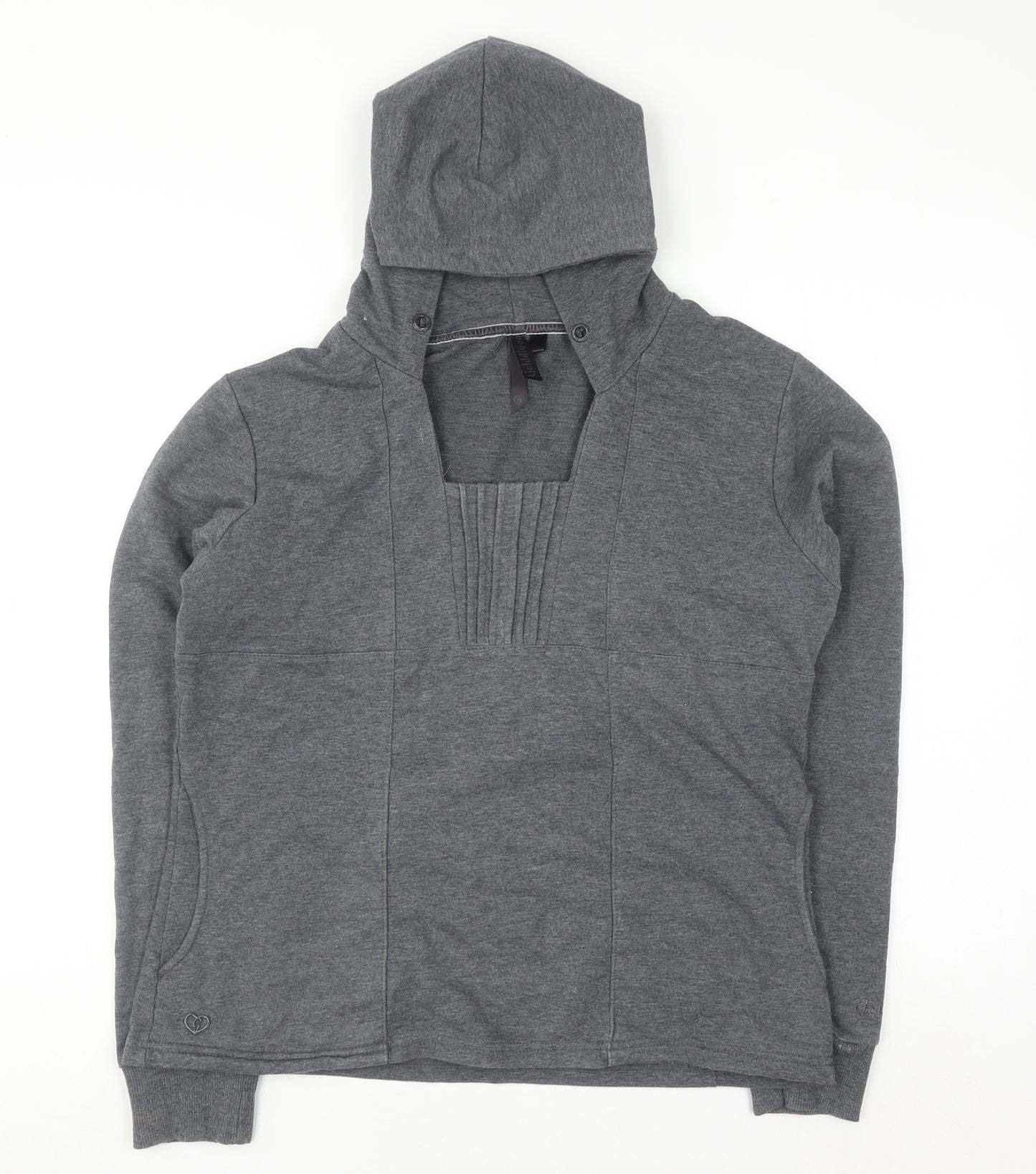 Golddigga Women's Grey Pullover Hoodie Size 14 Cotton Blend