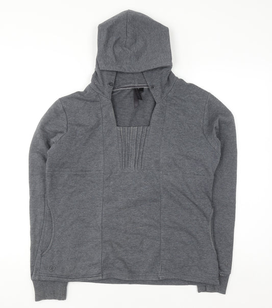Golddigga Women's Grey Pullover Hoodie Size 14 Cotton Blend