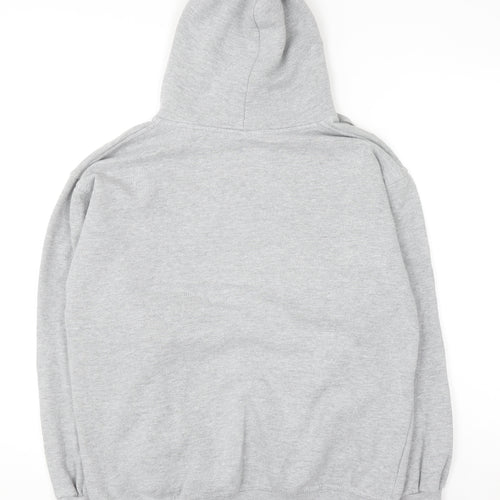 River Wear Men's Grey Pullover Hoodie M Embroidered Banff Canada Fleece