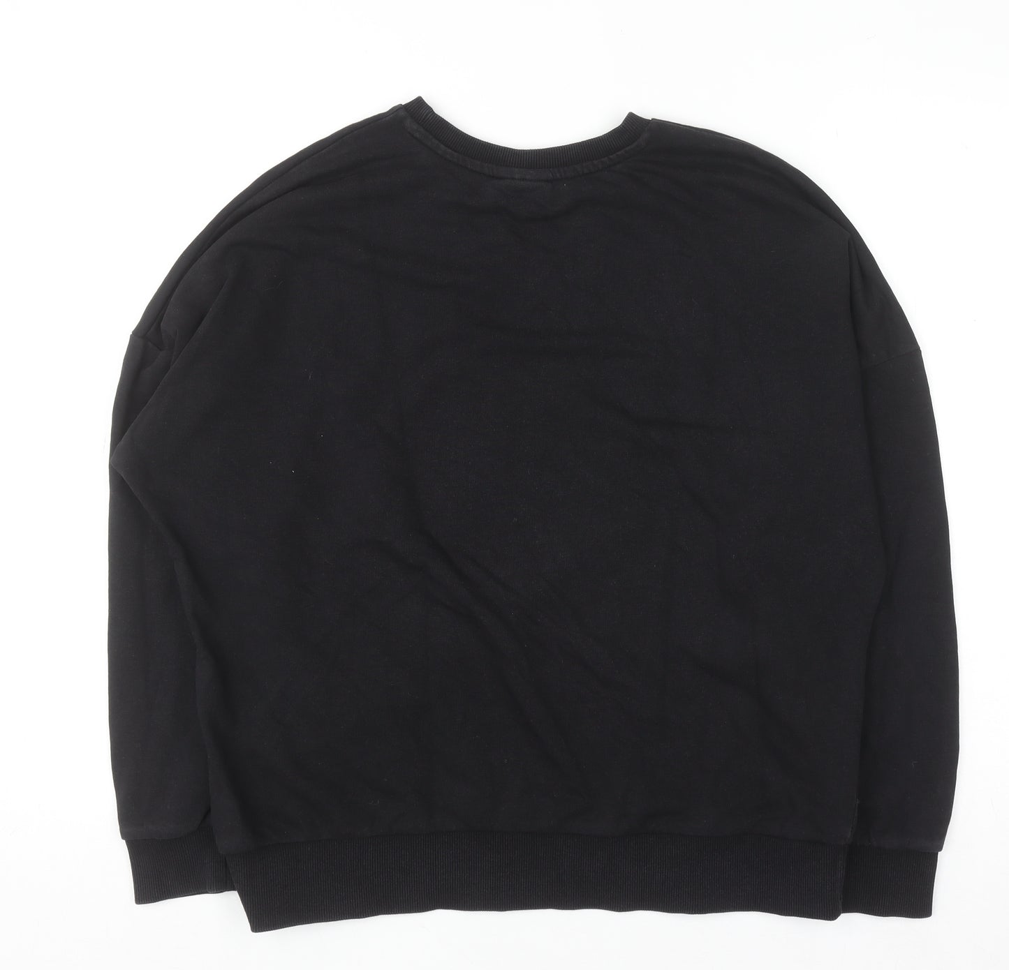 The Rolling Stones Women's Black Leopard Logo Pullover Sweatshirt UK 12