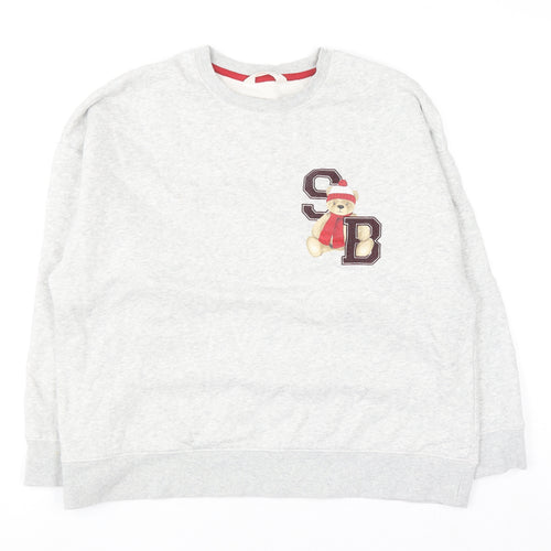 Marks and Spencer Women’s Grey Spencer Bear Sweatshirt Size 12