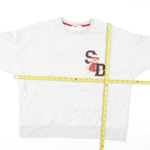 Marks and Spencer Women’s Grey Spencer Bear Sweatshirt Size 12