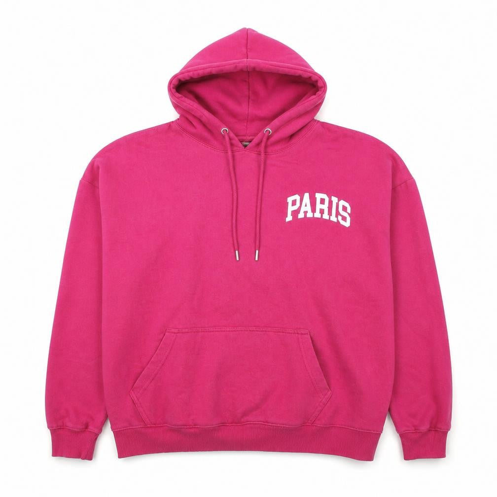 Pink Vanilla Women’s Pink Paris Pullover Hoodie Size M Cotton Blend