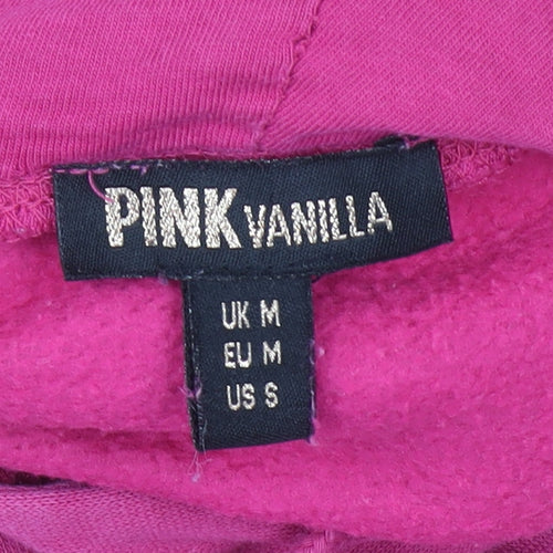 Pink Vanilla Women’s Pink Paris Pullover Hoodie Size M Cotton Blend
