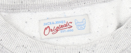 Jack & Jones Originals Men’s Grey XL Crew Neck Pullover Sweatshirt