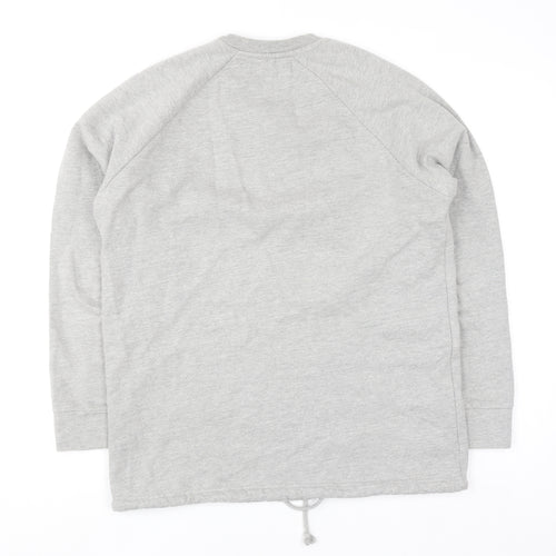 Pull&Bear Women's Grey Crew Neck Long Sleeve Pullover Sweatshirt Size 12
