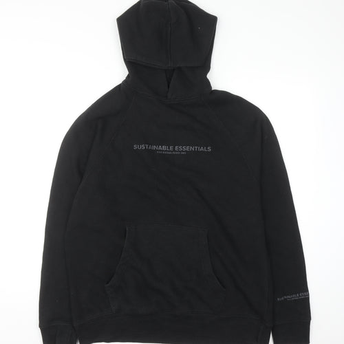 EKO Sustainable Essentials Men's Black Pullover Hoodie S Regular Fit