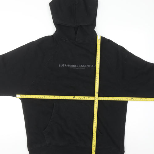 EKO Sustainable Essentials Men's Black Pullover Hoodie S Regular Fit