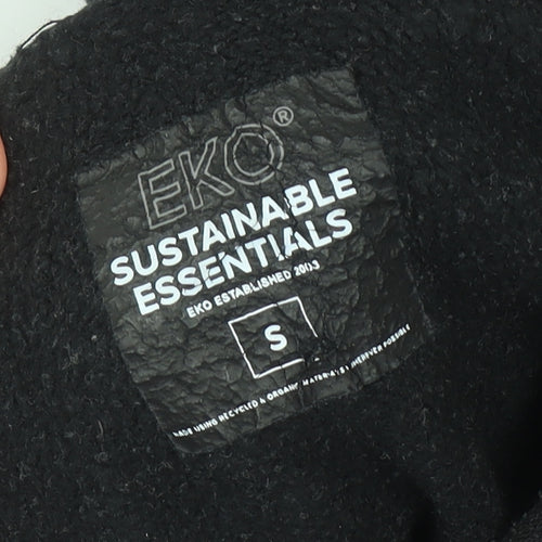 EKO Sustainable Essentials Men's Black Pullover Hoodie S Regular Fit