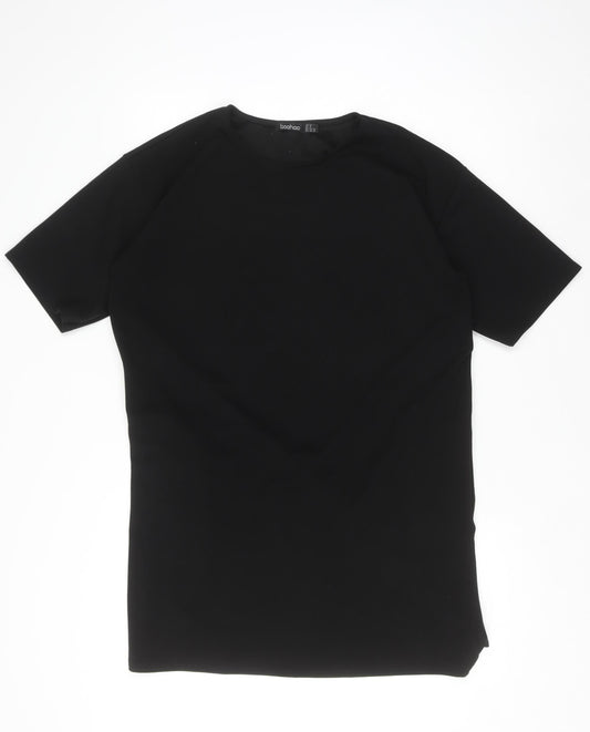 Boohoo Women’s Black Basic Short Sleeve Crew Neck T-Shirt Size 10