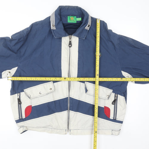 Montecantini Men's Blue Windbreaker Jacket Size M Retro 44in Chest