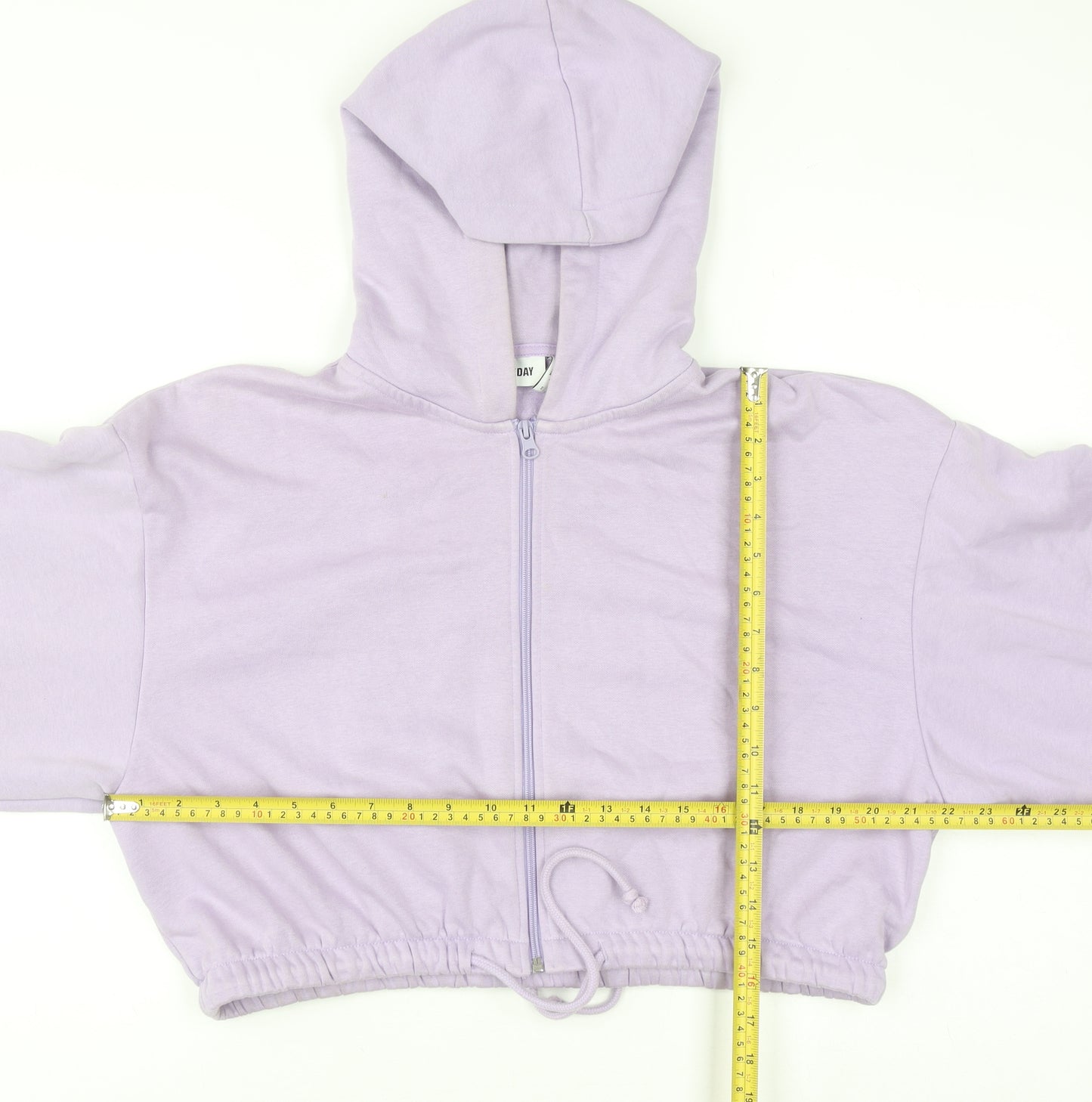 Weekday Women Lilac Full Zip Hoodie Size S Cotton Blend