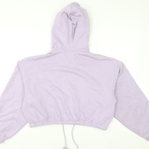 Weekday Women Lilac Full Zip Hoodie Size S Cotton Blend