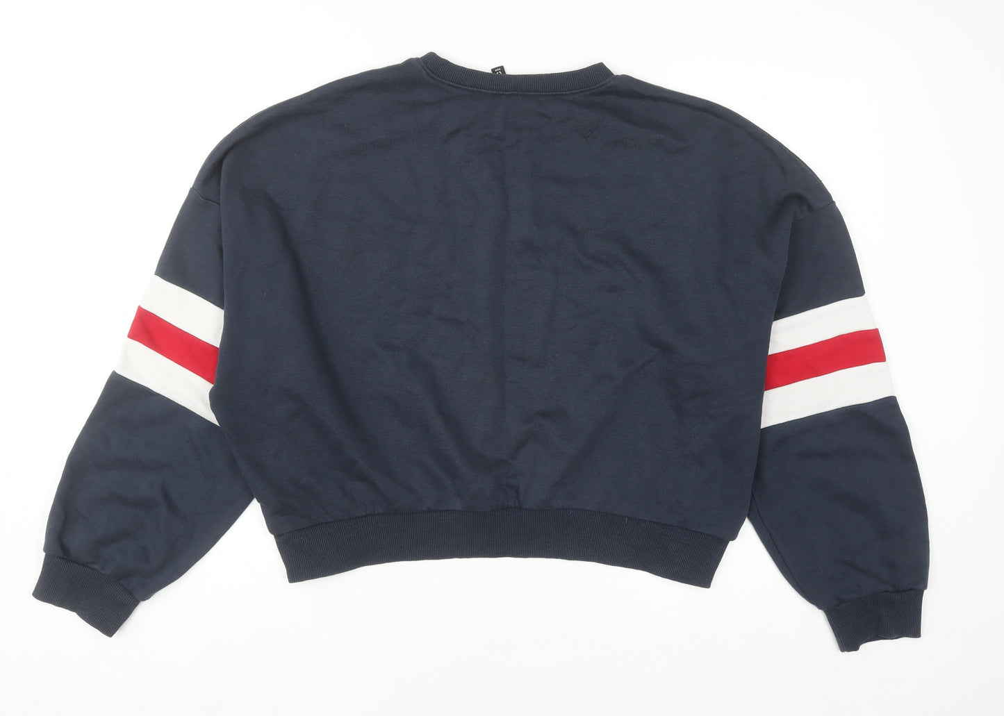 H&M Divided Women's Navy Blue Pullover Sweatshirt Small Crew Neck Casual