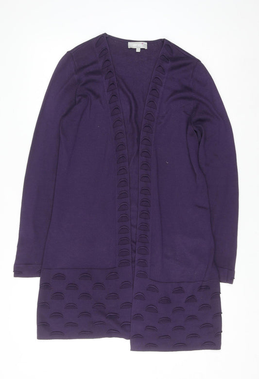 Marks and Spencer Per Una Women Purple Size 12 Long Cardigan