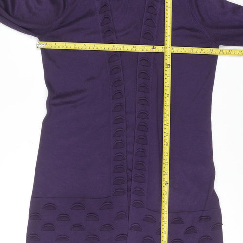 Marks and Spencer Per Una Women Purple Size 12 Long Cardigan