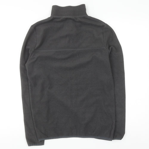 ASOS DESIGN Men's Grey Fleece 1/2 Zip Pullover Sweatshirt XS