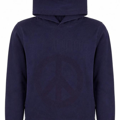 Love Moschino Womens Navy Pullover Hoodie Medium Cotton Blend