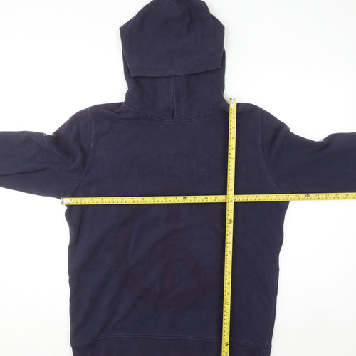 Love Moschino Womens Navy Pullover Hoodie Medium Cotton Blend