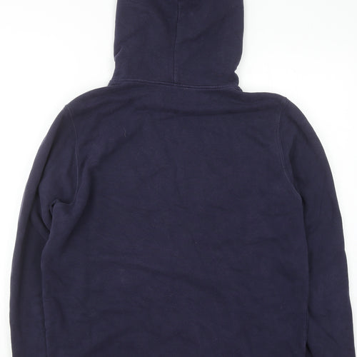 Love Moschino Womens Navy Pullover Hoodie Medium Cotton Blend