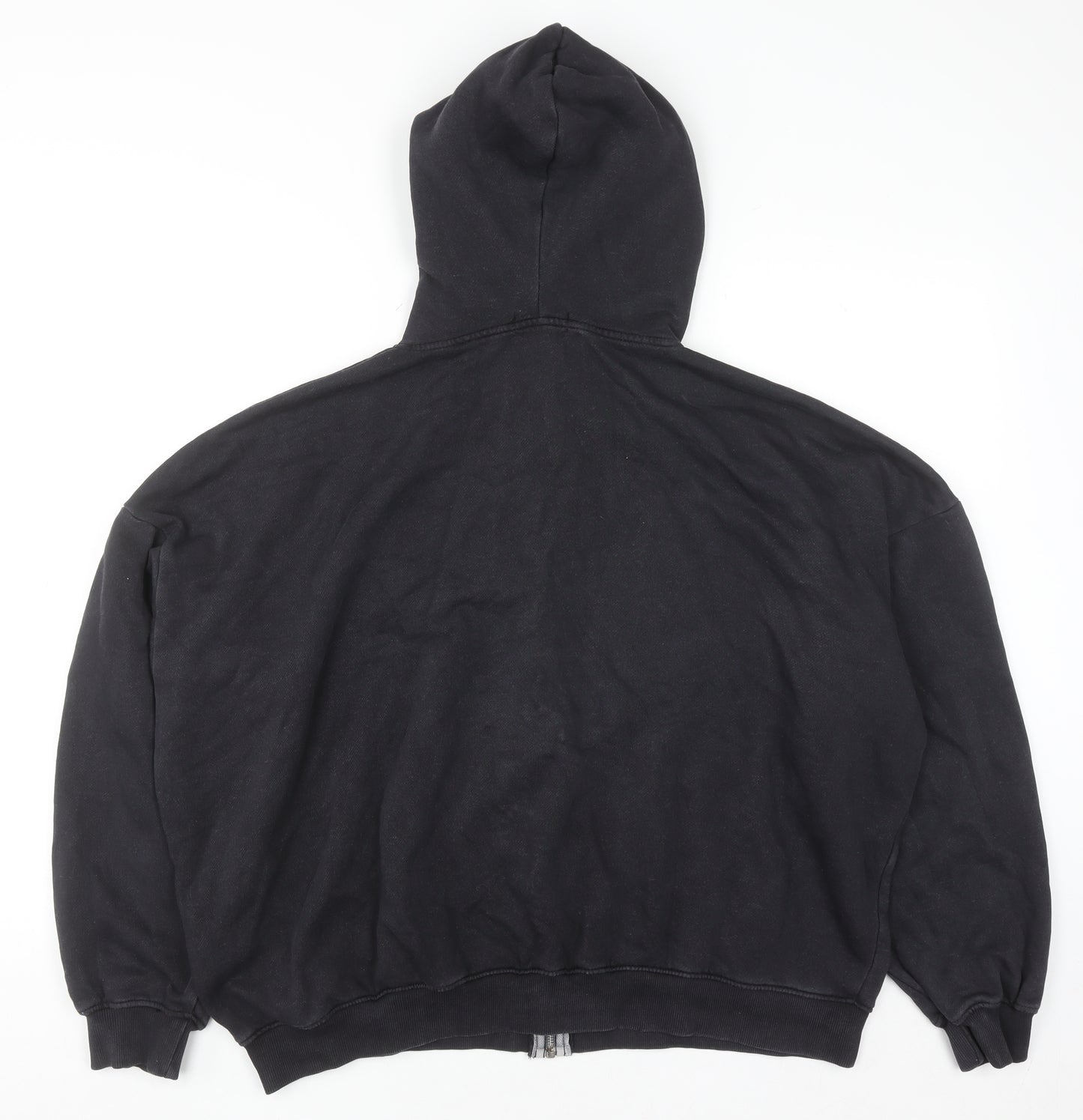 PrettyLittleThing Women Black Full Zip Hoodie S Cotton Blend