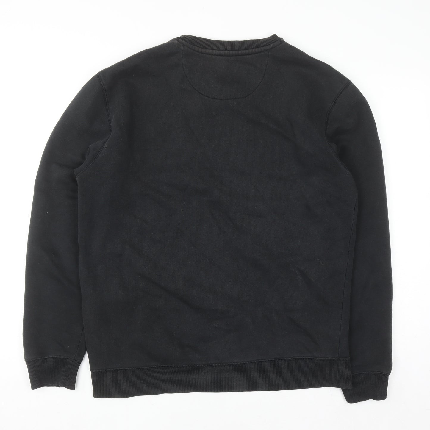 Jack Wills Men's Black Medium Logo Pullover Sweatshirt