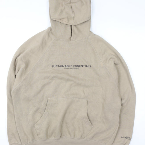 EKO Sustainable Essentials Men's Beige Pullover Hoodie Size S