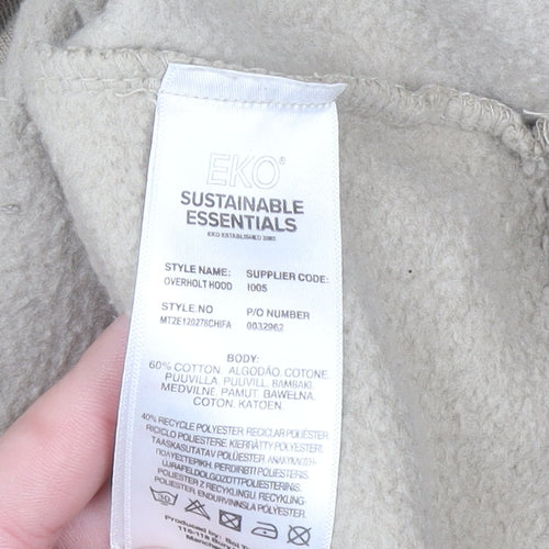 EKO Sustainable Essentials Men's Beige Pullover Hoodie Size S