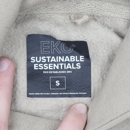 EKO Sustainable Essentials Men's Beige Pullover Hoodie Size S