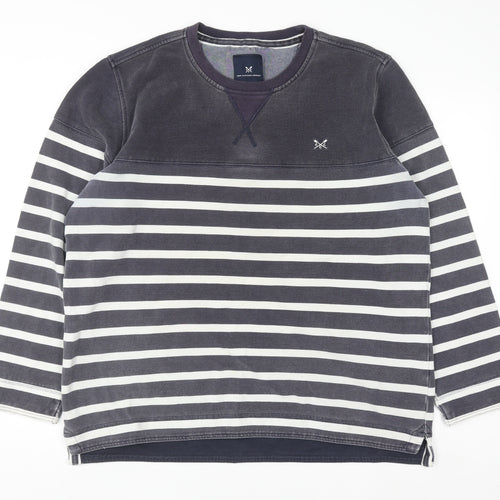 Crew Clothing Company Men's Blue Striped Pullover Sweatshirt XL