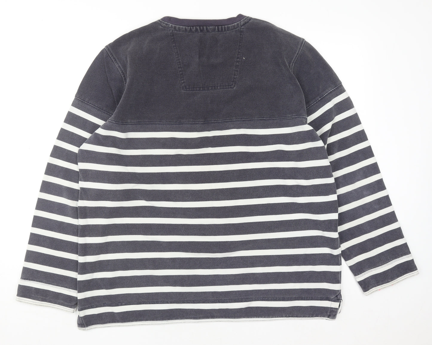 Crew Clothing Company Men's Blue Striped Pullover Sweatshirt XL