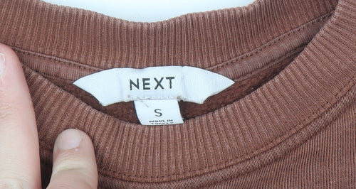 NEXT Women’s Brown 'Amour' Graphic Cotton Sweatshirt Size S