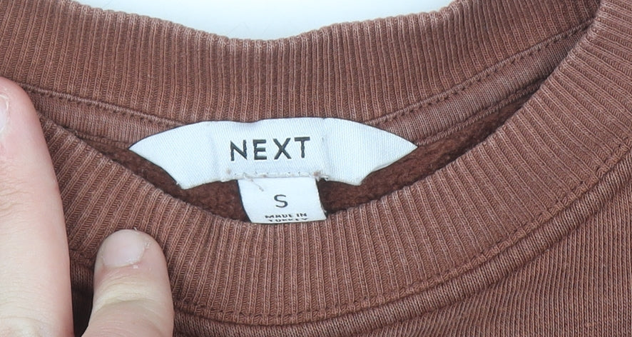 NEXT Women’s Brown 'Amour' Graphic Cotton Sweatshirt Size S