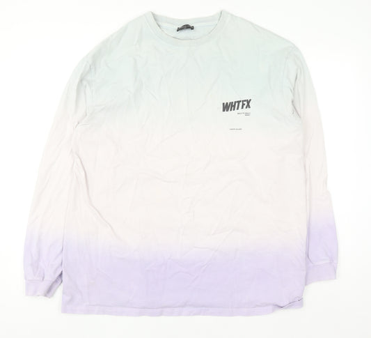 White Fox Women’s Purple Ombre Pullover Sweatshirt S/M